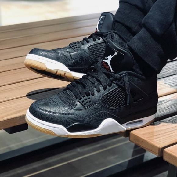 Air Jordan 4 Retro SE Laser Black Gum (30th Anniversary) 10Mens